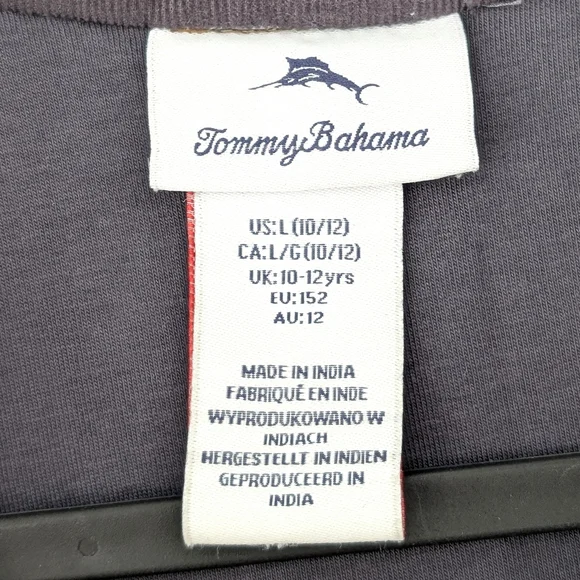 Tommy Bahama Kids Tan / Black Corduroy Puffer Vest ~ Size L 10-12 - Picture 10 of 11